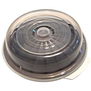 Microwave Roasting Plate Clear Plastic Lid Browing Griddle White Bowl Kitchen